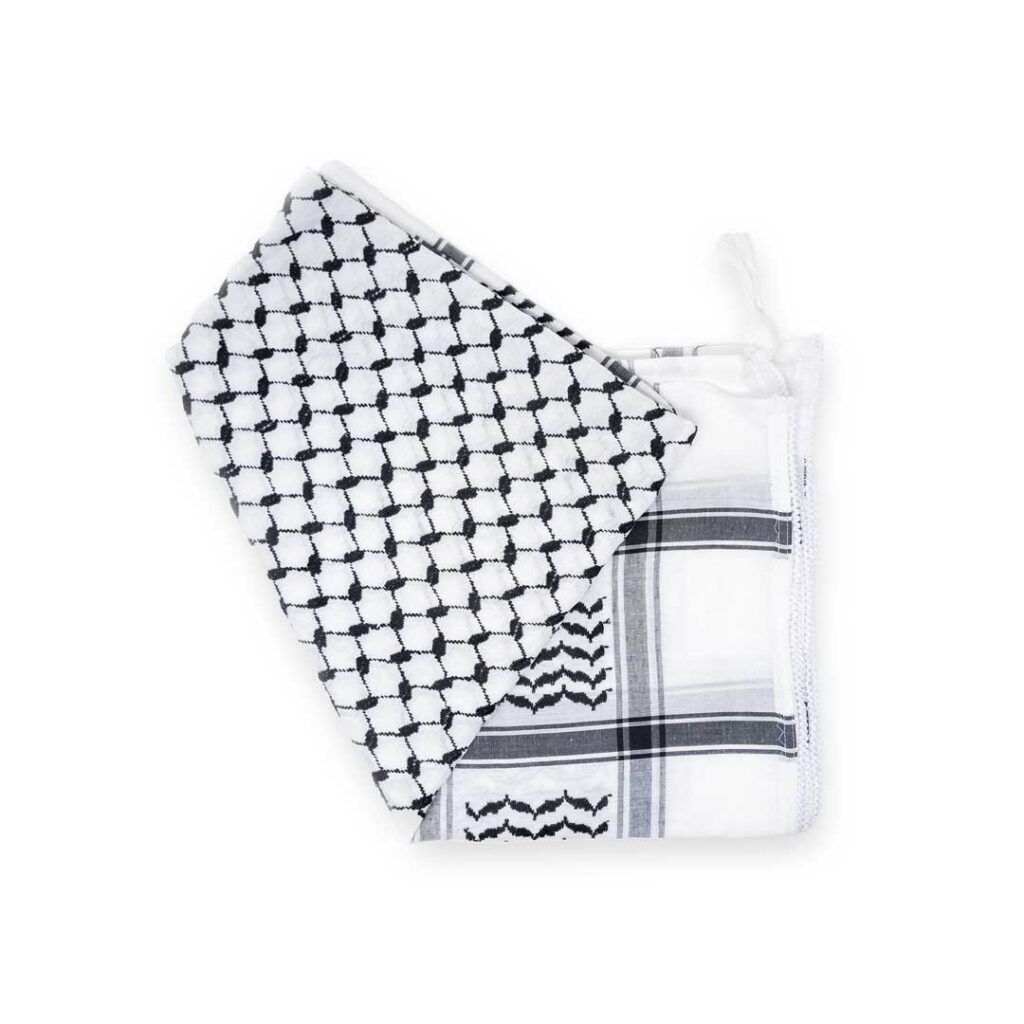 hirbawi kuffiyeh on white background
