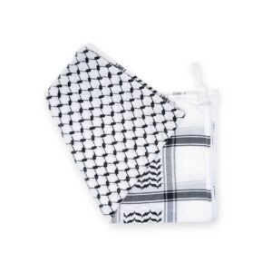 hirbawi kuffiyeh on white background