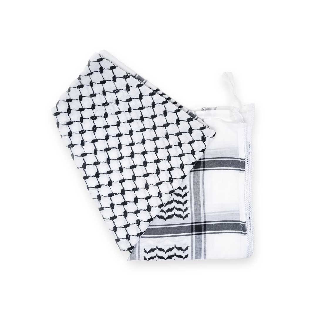HLDBWORIGINAL----new hirbawi kuffiyeh on white background